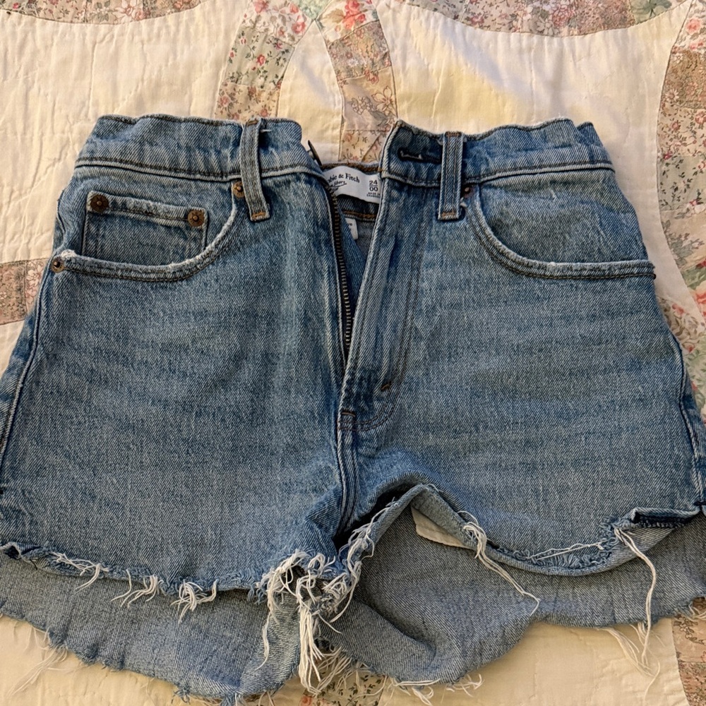 Abercrombie & Fitch Light Blue Jean Shorts